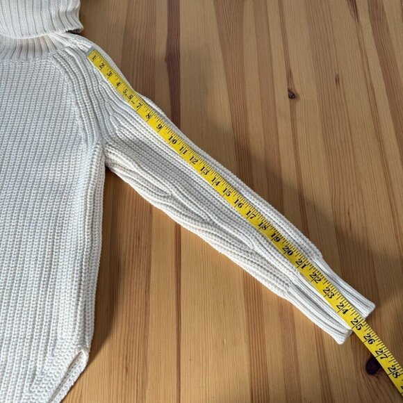Alp N Rock Womens Simone Turtleneck Knit Sweater Chunky Cream Minimalist XS - Picture 7 of 11